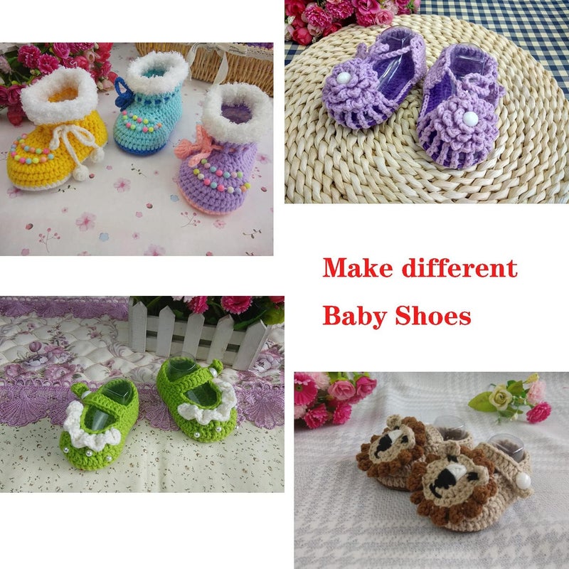 Ostlttyn Baby Booties & Socks Display - 50pcs Clear Plastic Feet Holder, Toddler Crochet Shoes Rack, Blue - Image 3